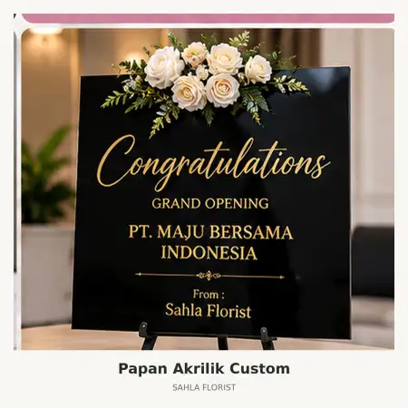 Papan Bunga Akrilik Grand Indonesia